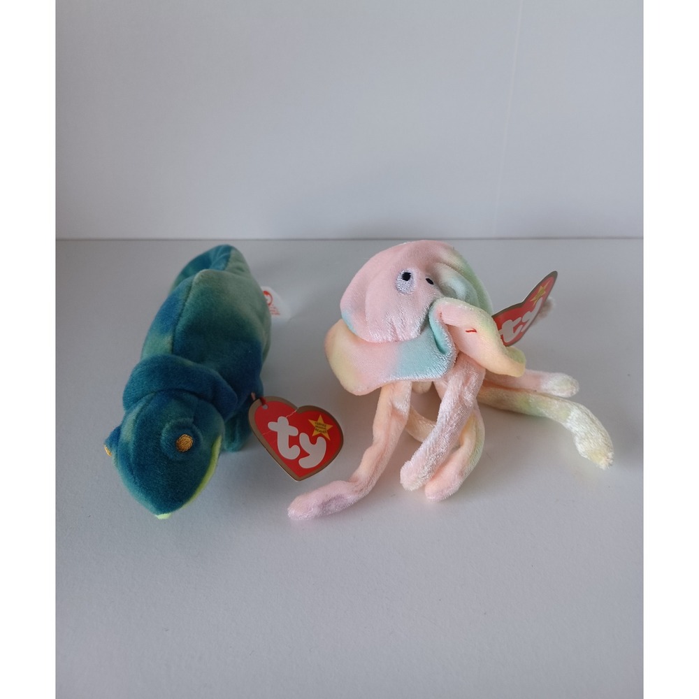 Vintage Iggy And Goochy Ty Teenie Beanie Babies McDonald's Happy Meal Toys